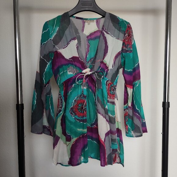 Bhag's Boho multicolor cotton tunic - Picture 2 of 6